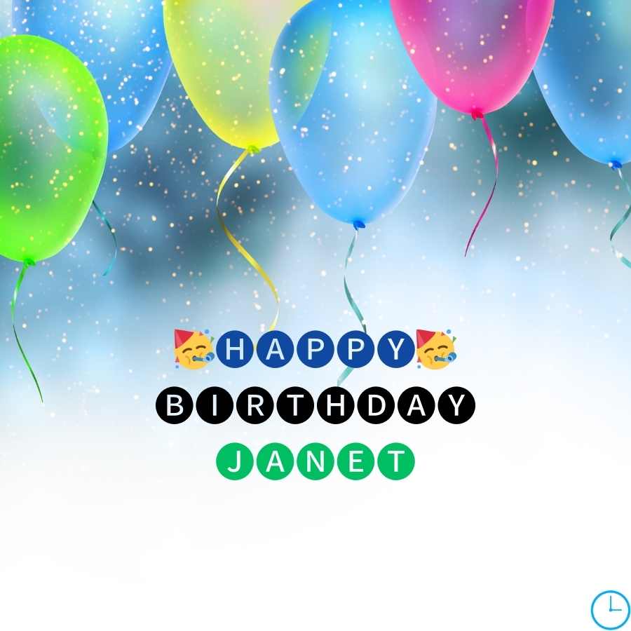 happy birthday balloon Janet image