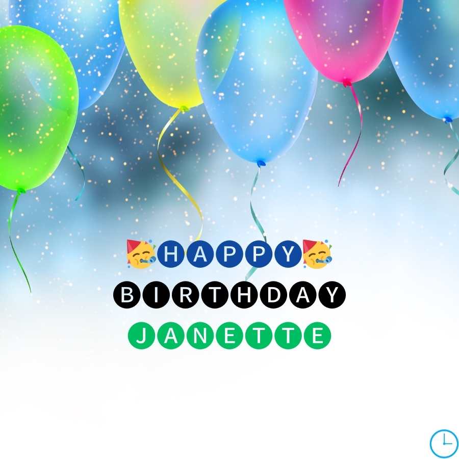 happy birthday dear Janette image