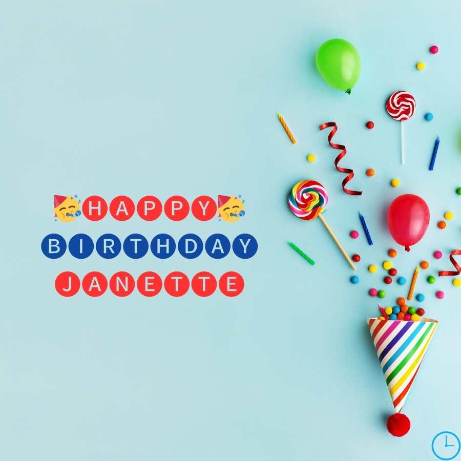 happy birthday Janette image