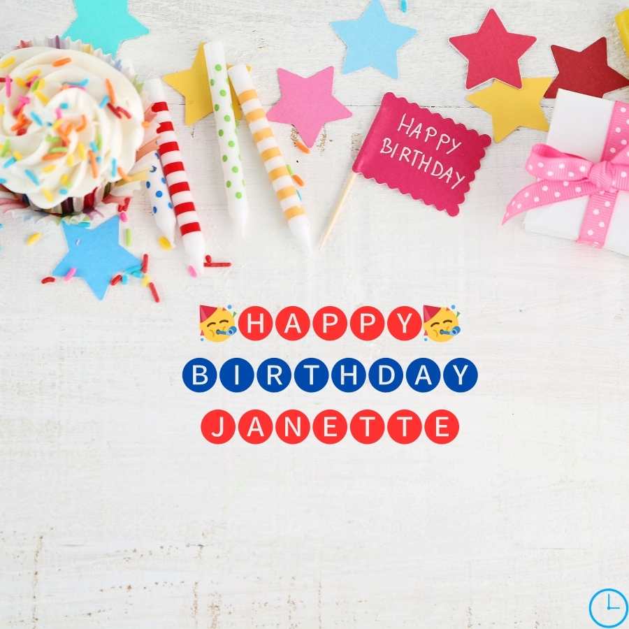 happy birthday Janette image