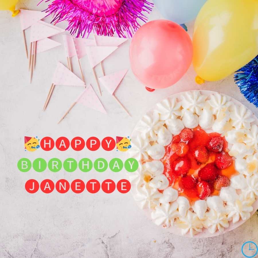 happy birthday to Janette cake images